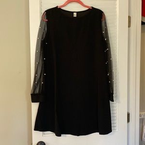 Pearl Mesh sleeve dress - never worn!